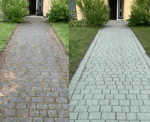 Referenz: Detailansicht gereinigter Oberfläche