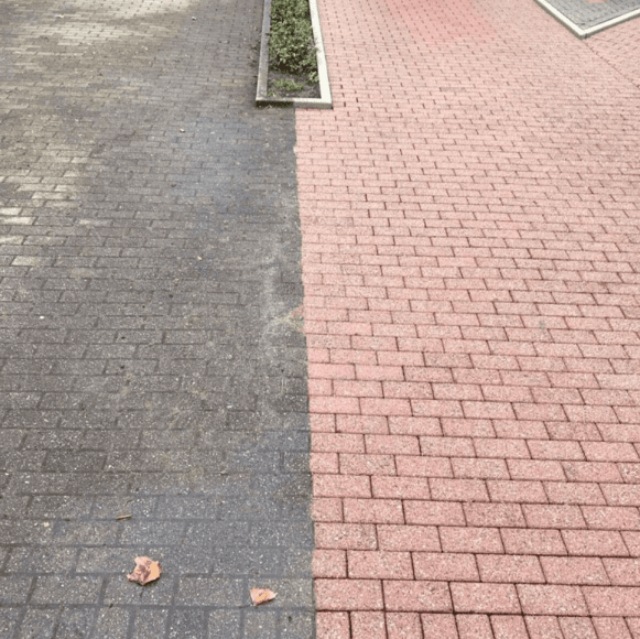 Referenz: Detailansicht gereinigter Oberfläche