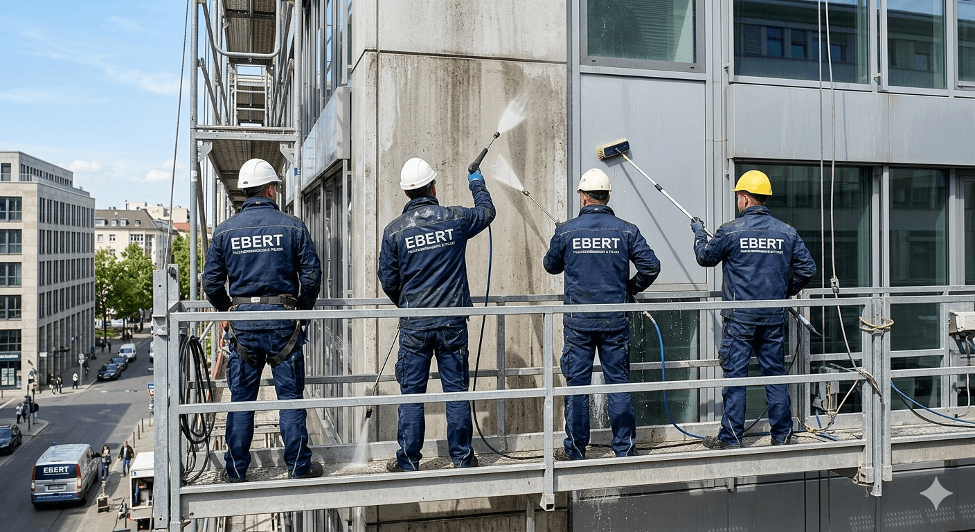 Julien Ebert, Inhaber von Ebert Stein- und Fassadenreinigung